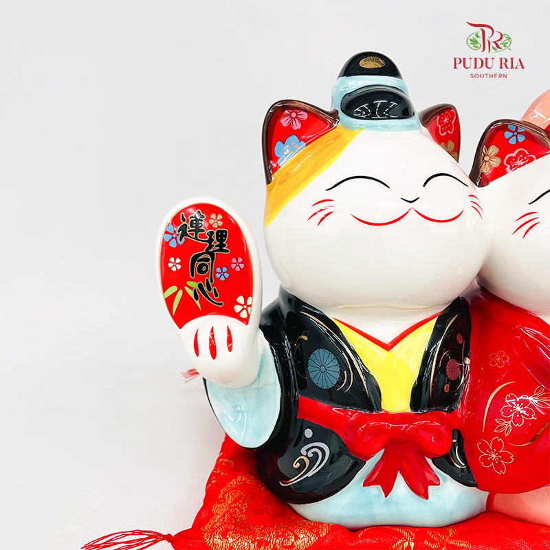 8' Lucky Cat Couple 幸福照来 - FBA107#2