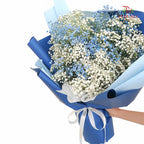 Baby Breath White/Blue Bouquet
