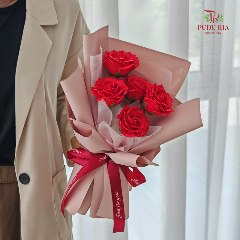 Soap Rose Bouquet (5 Stems)