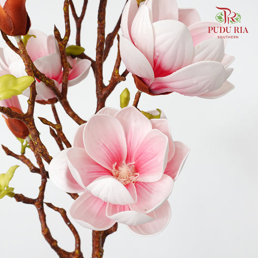 CNY Artificial Magnolia Spray 79cm - Light Pink (2 Stems)