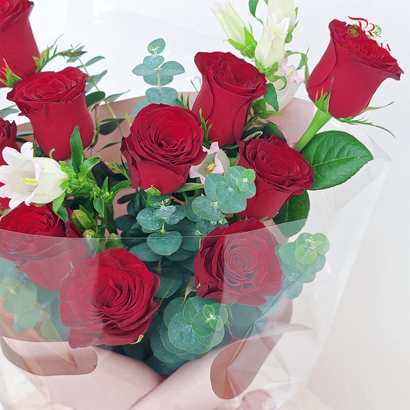 Red Rose Bouquet - 10 Stems