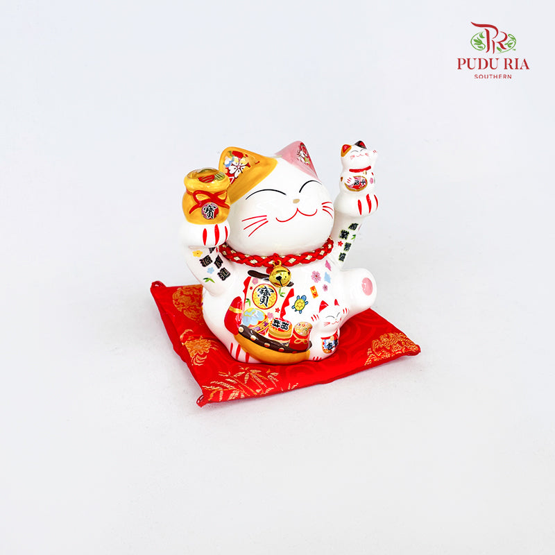 5' Lucky Cat 福来 White - FBA103#3