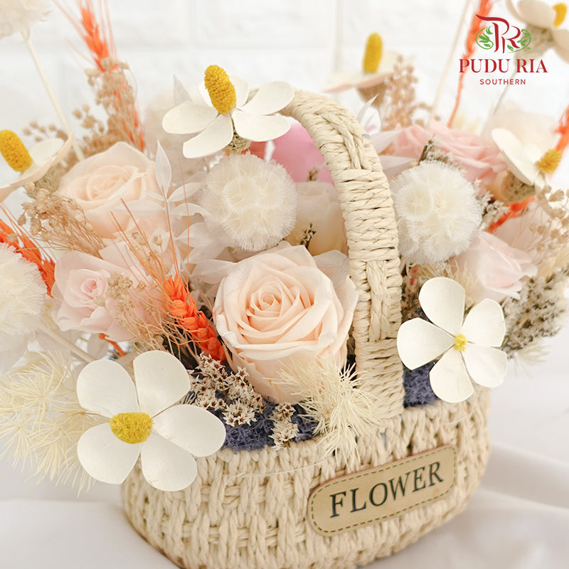 Preserved Rose Flower Arrangement - Pudu Ria Florist Southern