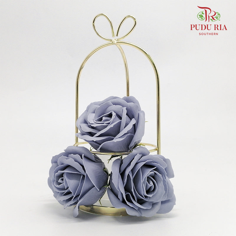 Korean Soap Flower Smoky Blue - FBA044#8