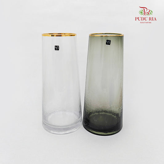 T Shaped 28CM Glass Vase