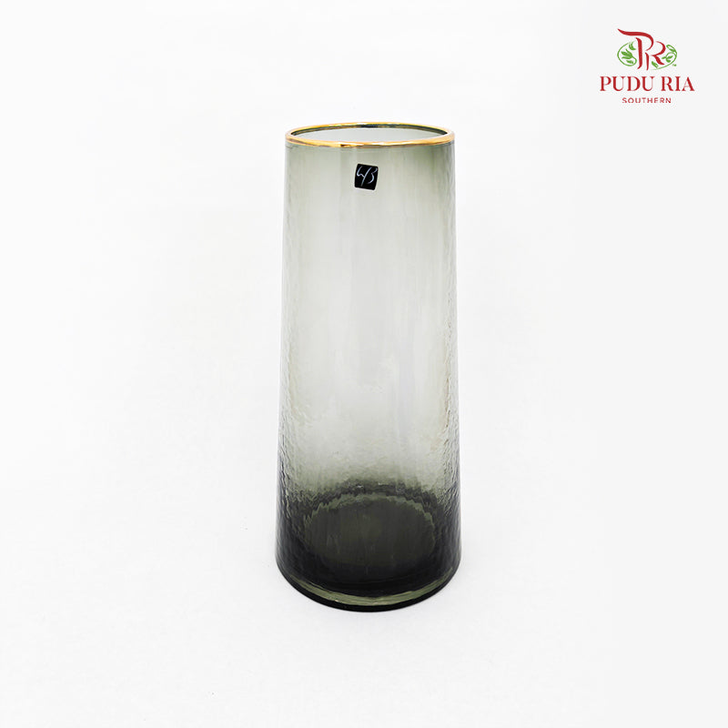 T Shaped 28CM Glass Vase