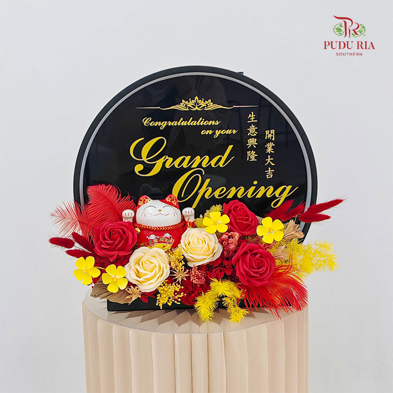 Grand Opening Lucky Cat LED Ring Arrangement #19