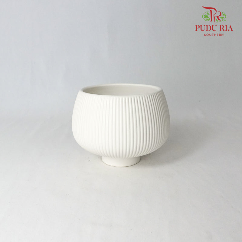 TY-8837 White Pot - Pudu Ria Florist Southern