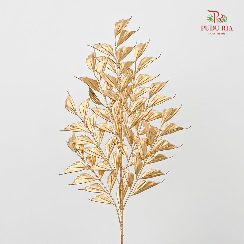 Gold Artificial Fishbone Leaf (Per Stem)