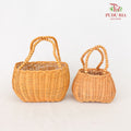 Floral Basket With Chain Brown 2In1 - FBK001#7