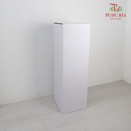 Paper Box Stand Foldable - White (M)