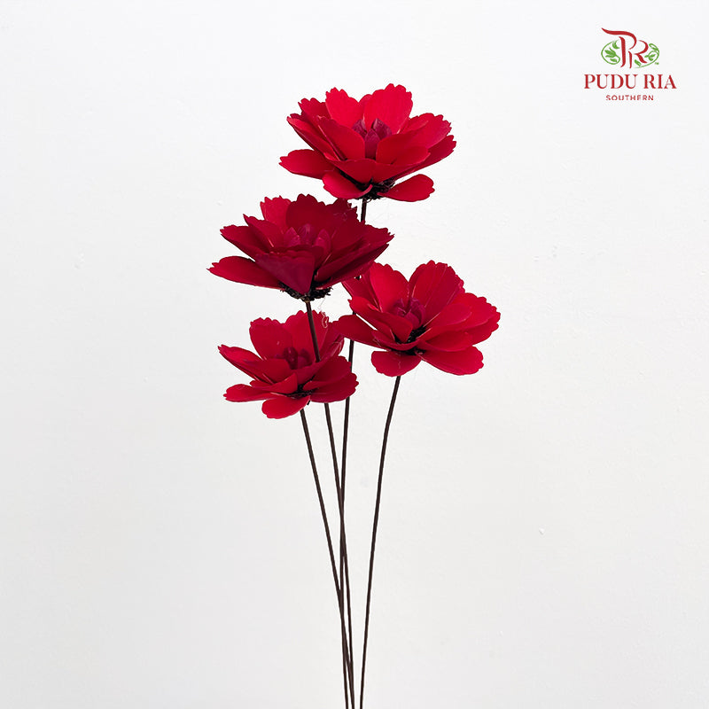 Dry Wood Peony Red - 4 Stems