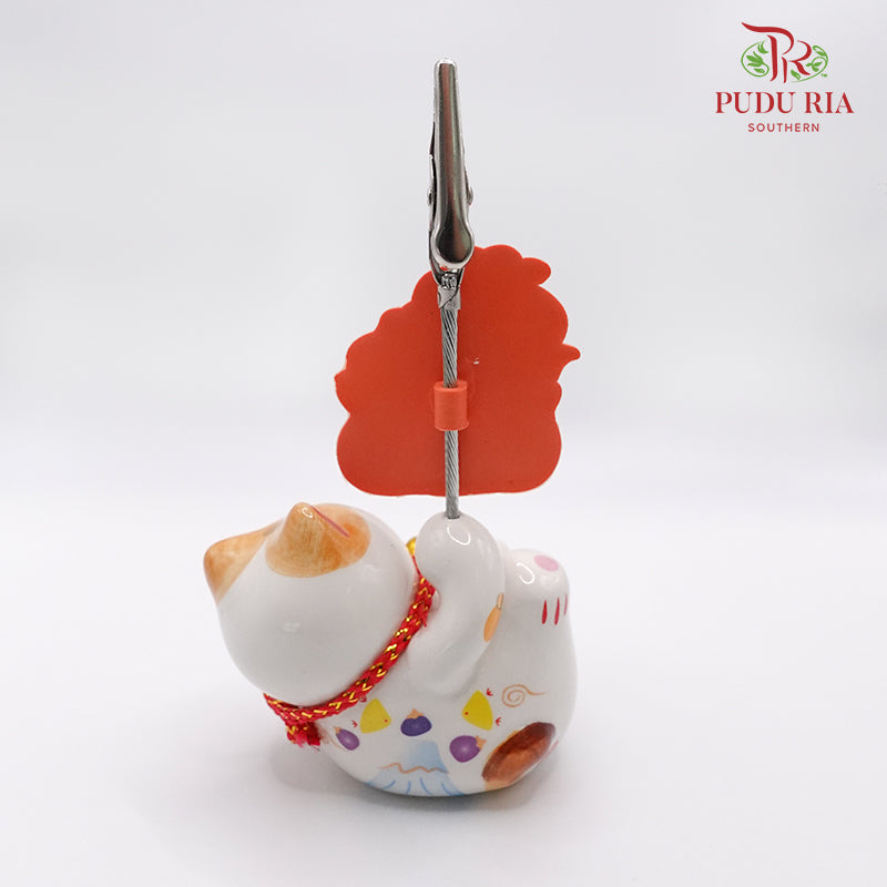 Mini Lucky Cat Card Stand 迷你招福名牌座- P35270 - Pudu Ria Florist Southern