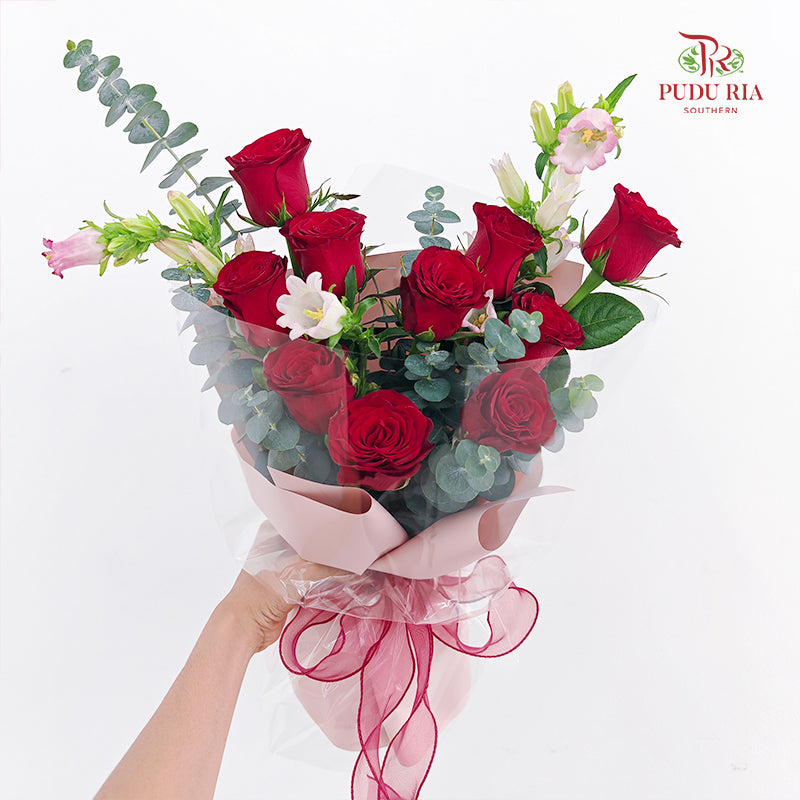 Red Rose Bouquet - 10 Stems