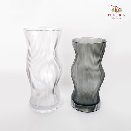 Curved Fluted Vase