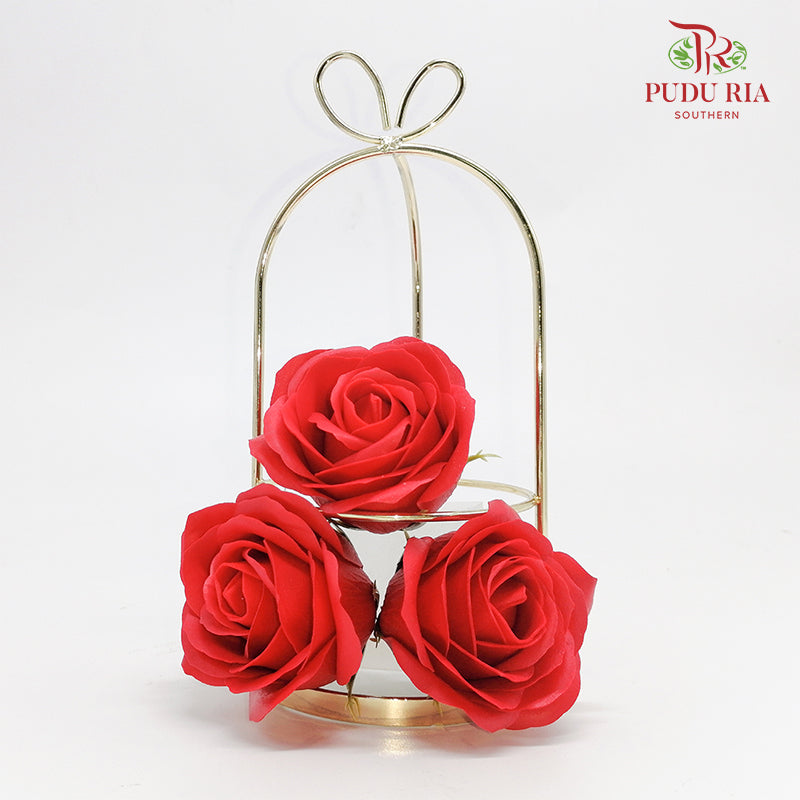 Korean Soap Flower Red - FBA044#9