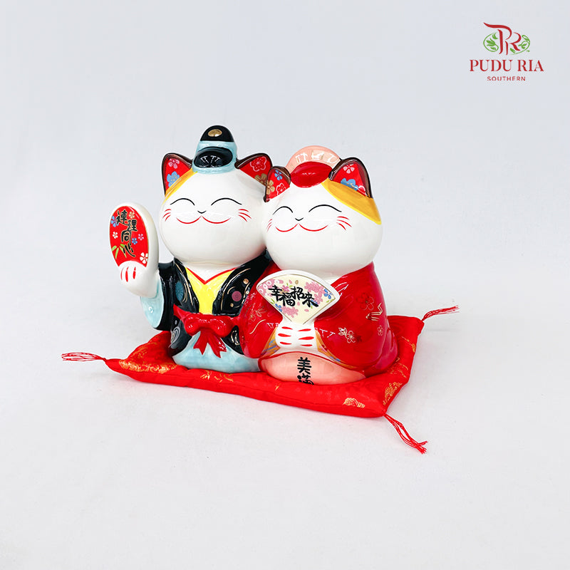 8' Lucky Cat Couple 幸福照来 - FBA107#2