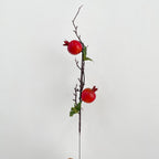 CNY Artificial Pomegranate 2 Nodes - Red (Per Stem)