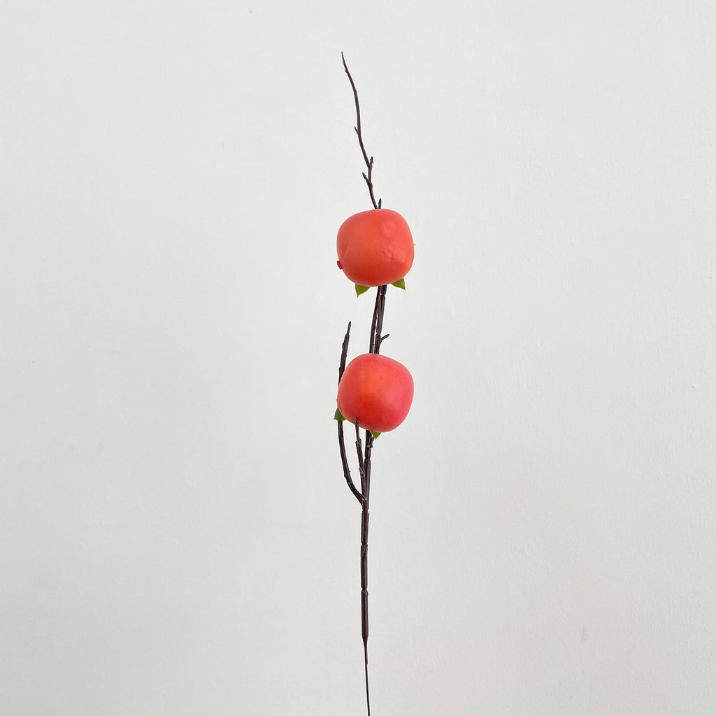 CNY Artificial Persimmon 2 Nodes - (Per Stem)