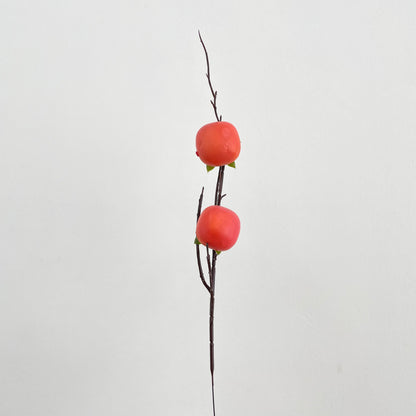 CNY Artificial Persimmon 2 Nodes - (Per Stem)