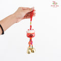 Lucky Cat Wind Chimes - Red#2