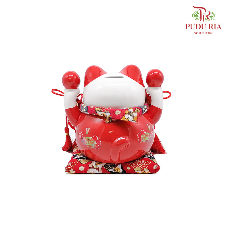 8' Happy Money Cat (Piggy Bank) - FBA053#1 - Pudu Ria Florist Southern