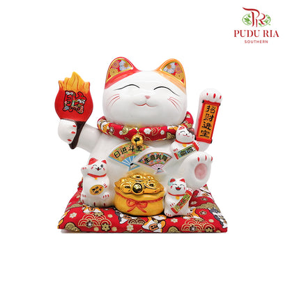 9' Hand Shaker Lucky Cat (Swing) - FBA055#1 - Pudu Ria Florist Southern