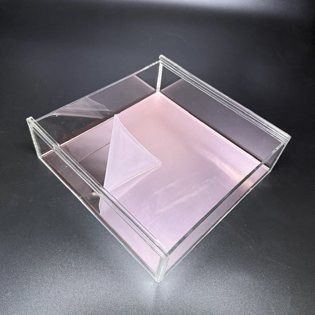 Premium Clear Acrylic Sliding Box + Rose Gold Acrylic Sheet - FBA156#1