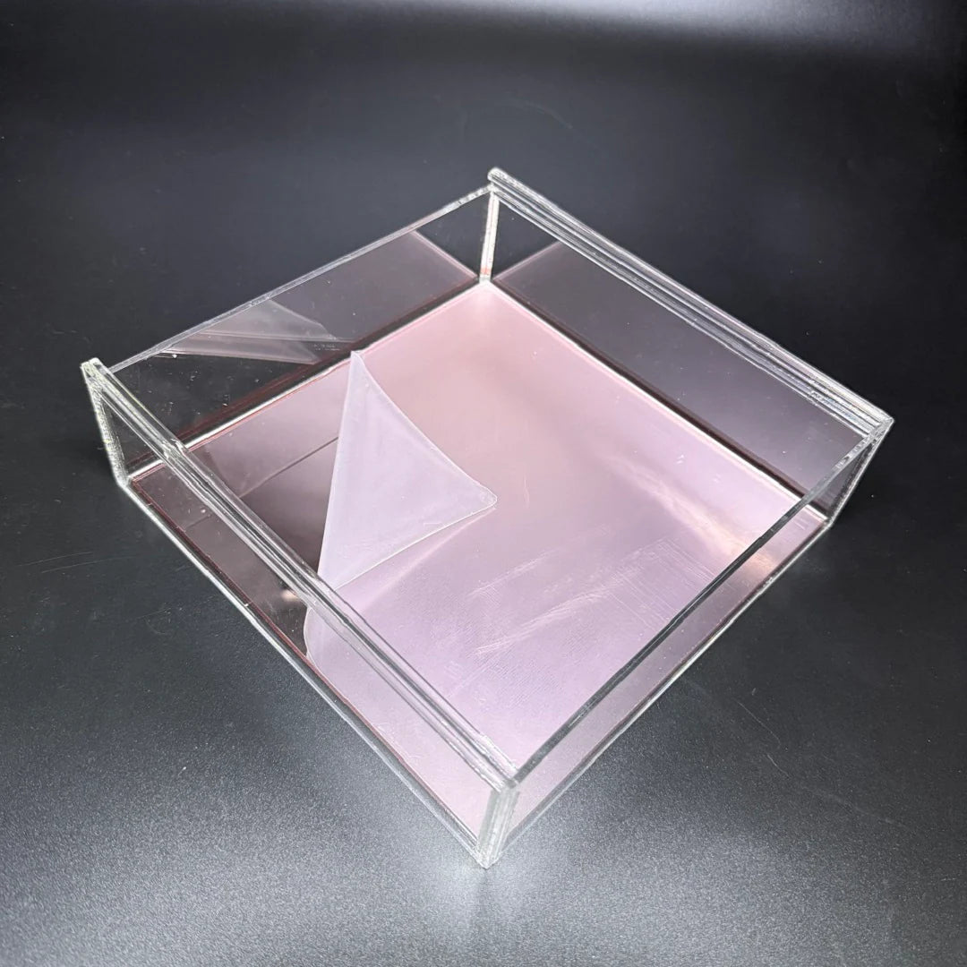 Premium Clear Acrylic Sliding Box + Rose Gold Acrylic Sheet - FBA156#1