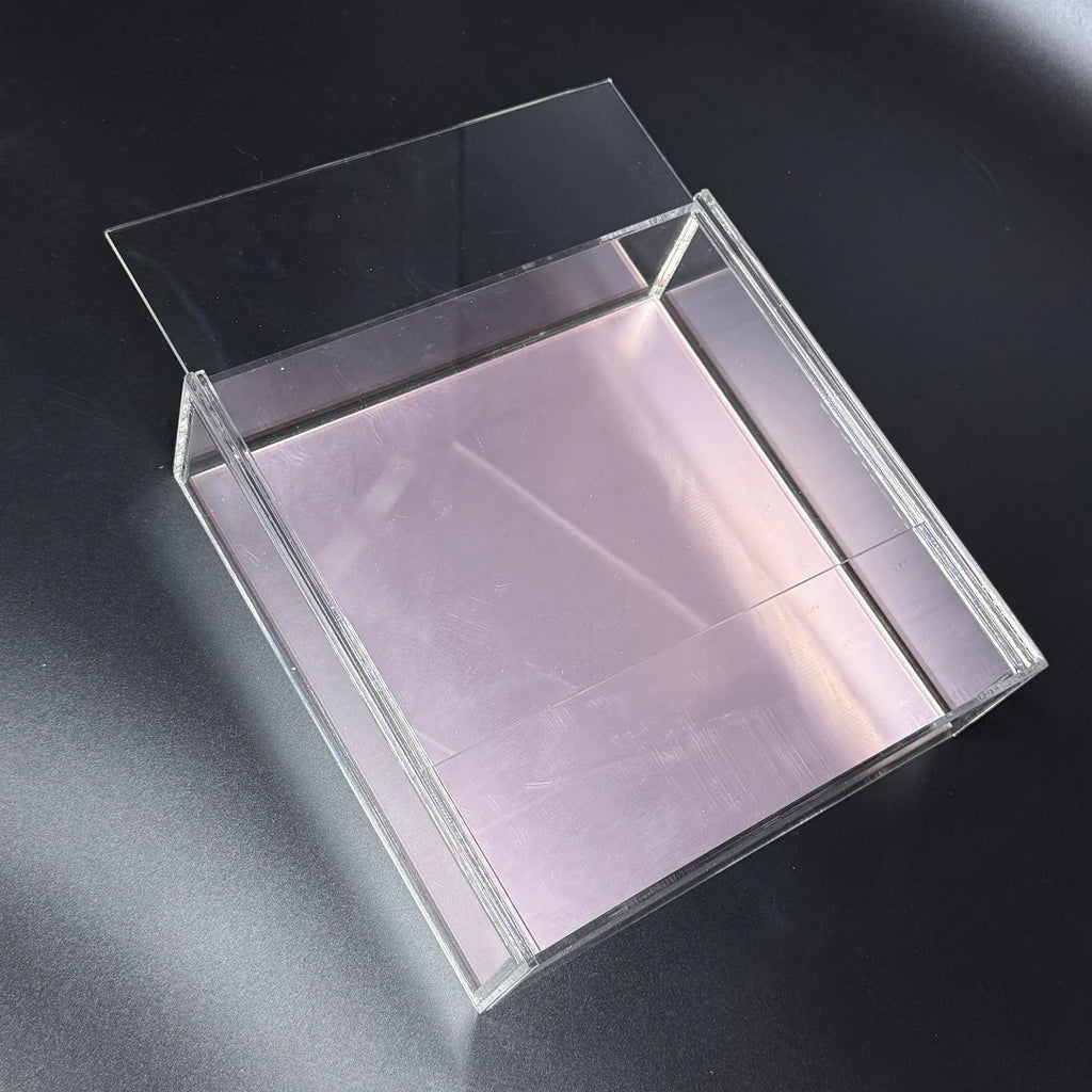 Premium Clear Acrylic Sliding Box + Rose Gold Acrylic Sheet - FBA156#1