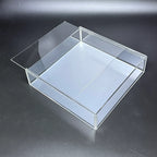 Premium Clear Acrylic Sliding Box + Silver Acrylic Sheet - FBA156#2