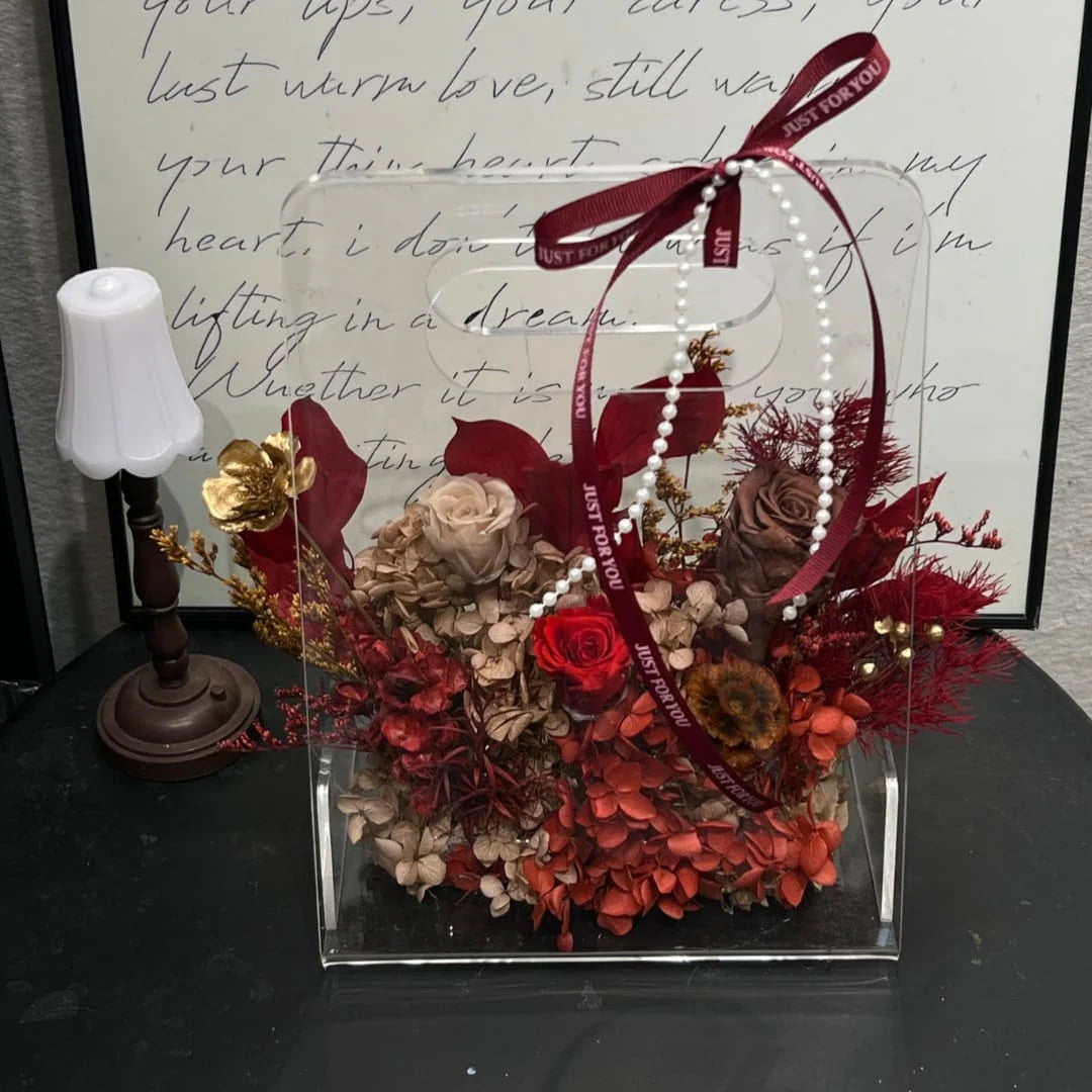 Acrylic Hand Carry Flower Bag - FBA157#1