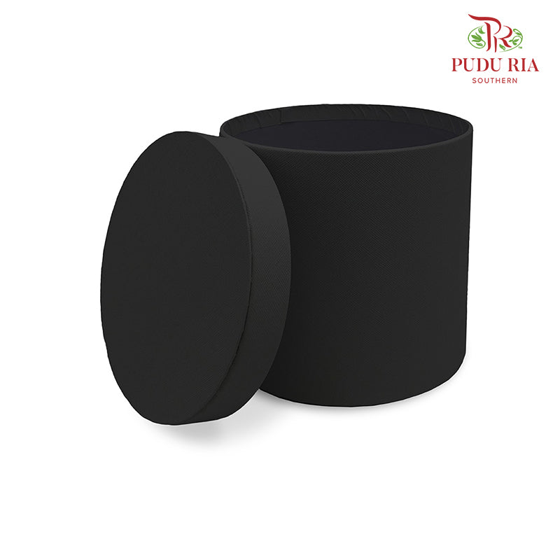 Small Emboss Round Box Black - FBB061#4 - Pudu Ria Florist Southern