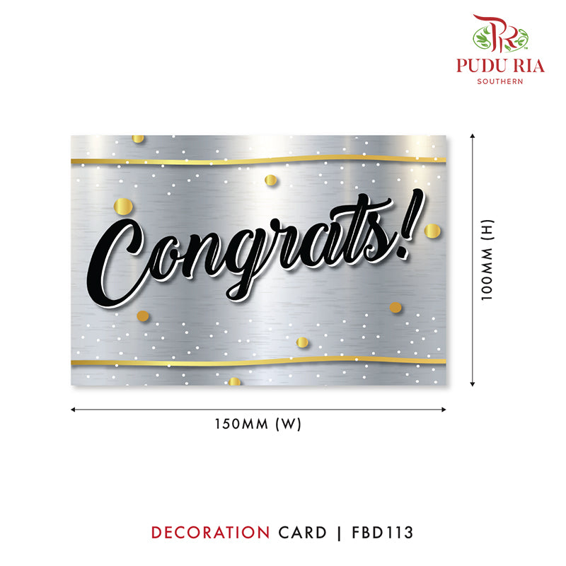 Decoration Cards - FBD113 - Pudu Ria Florist Southern