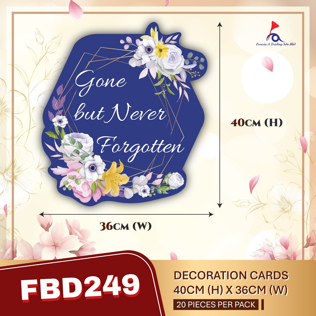 Condolences Cards Gone but Never Forgotten - FBD249