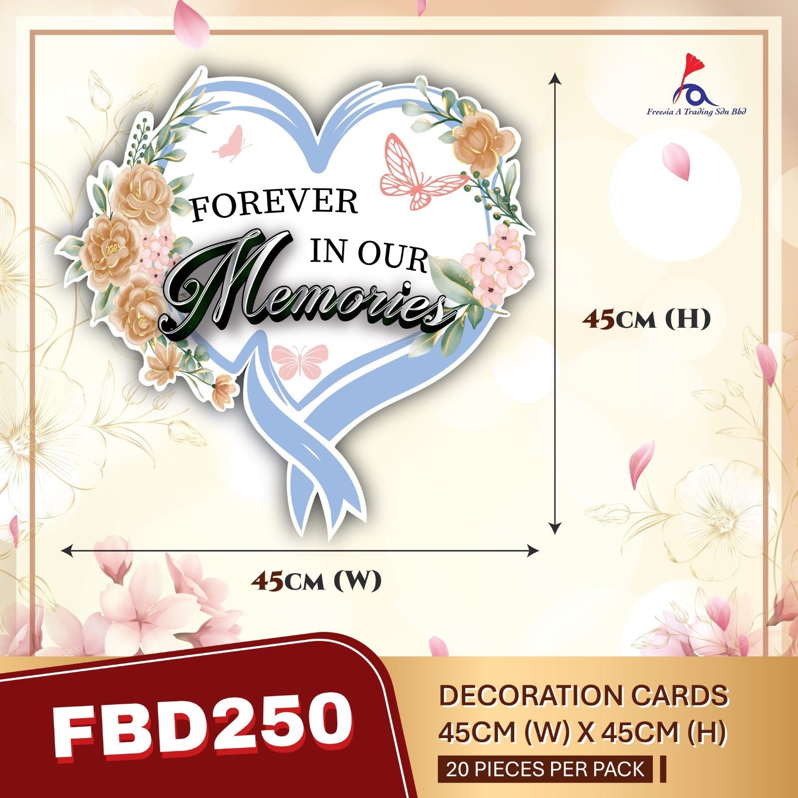 Condolences Cards Forever In Our Memories - FBD250