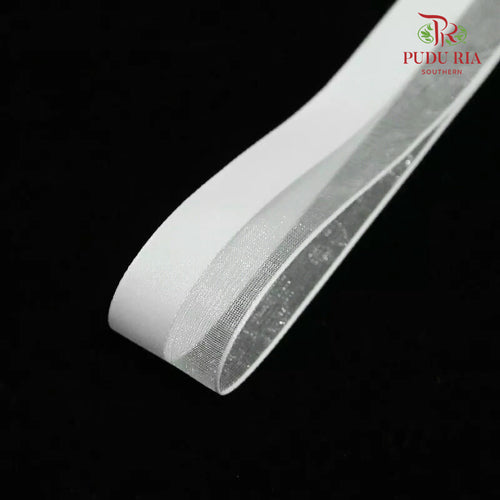 Satin & Organza Ribbon White - FRB078#1 - Pudu Ria Florist Southern
