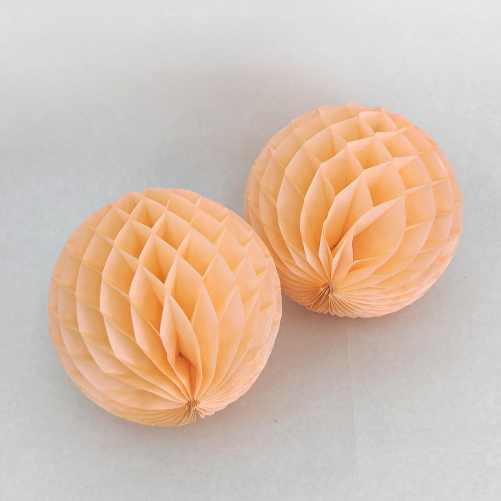 Honeycomb Paper Lantern 15cm - Champagne (2 Pieces)