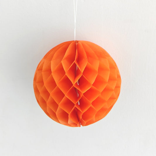 Honeycomb Paper Lantern 15cm - Orange (2 Pieces)