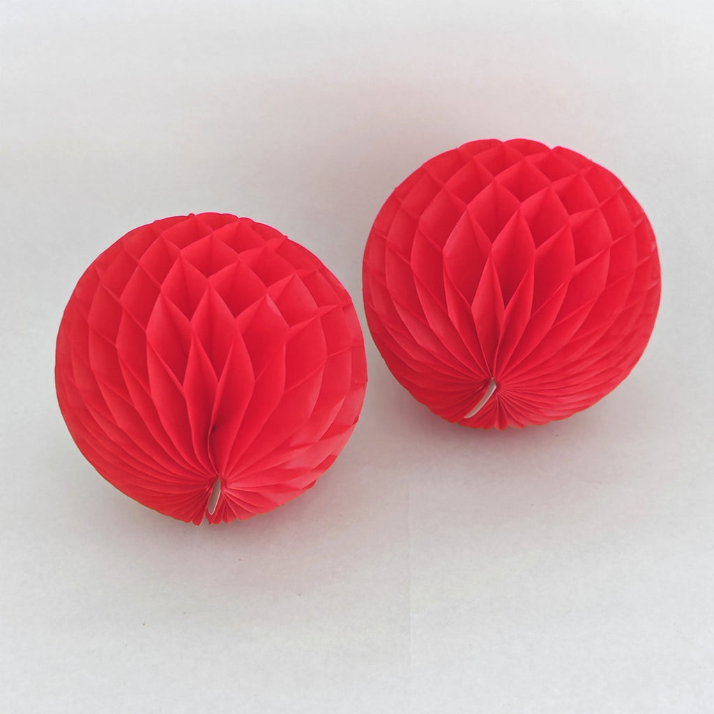 Honeycomb Paper Lantern 15cm - Red (2 Pieces)