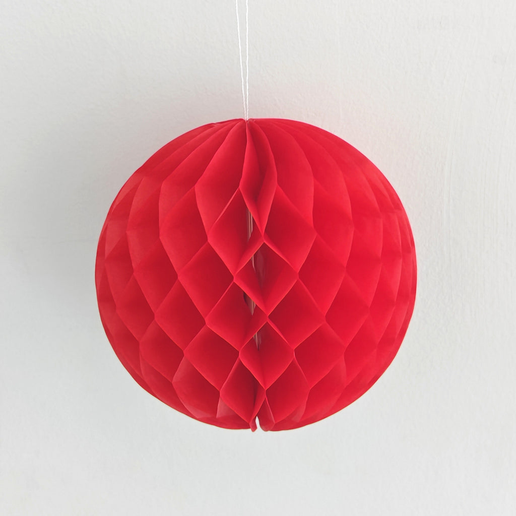 Honeycomb Paper Lantern 15cm - Red (2 Pieces)
