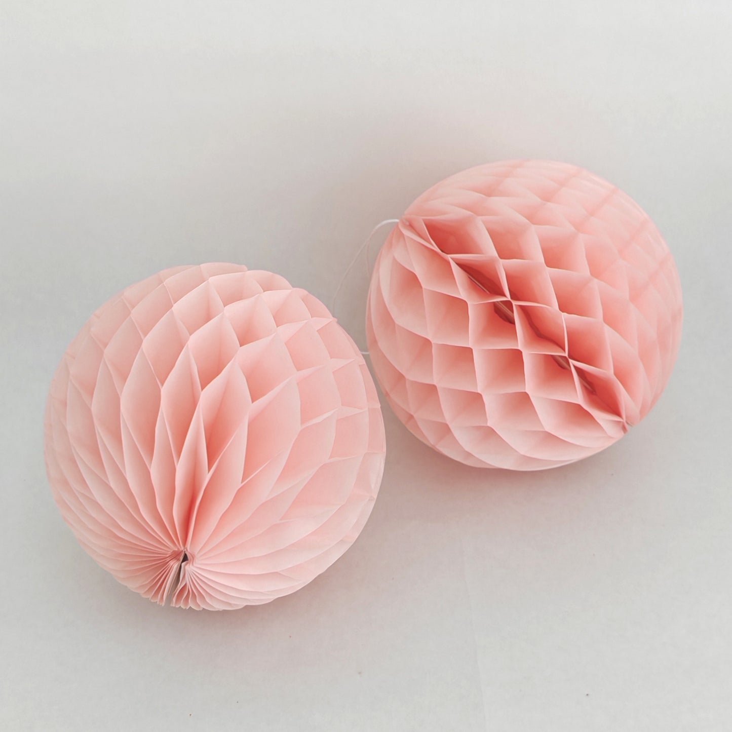 Honeycomb Paper Lantern 15cm - Pastel Pink (2 Pieces)