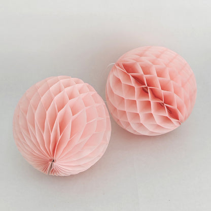Honeycomb Paper Lantern 15cm - Pastel Pink (2 Pieces)