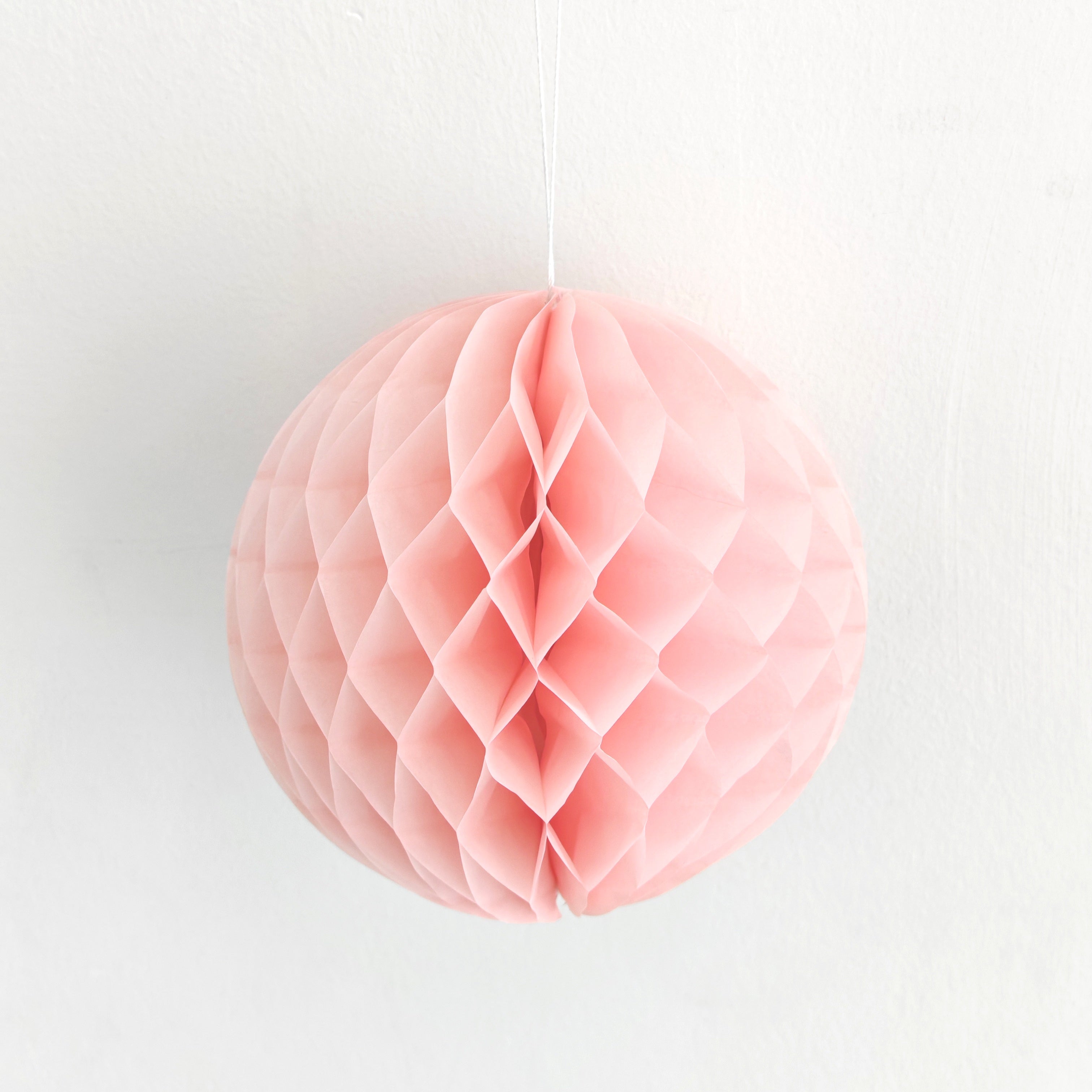 Honeycomb Paper Lantern 15cm - Pastel Pink (2 Pieces)
