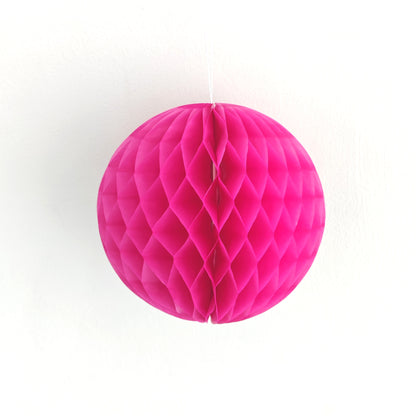 Honeycomb Paper Lantern 15cm - Fuchsia (2 Pieces)