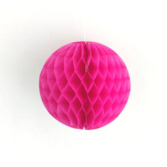 Honeycomb Paper Lantern 15cm - Fuchsia (2 Pieces)