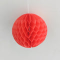 Honeycomb Paper Lantern 15cm - Coral Red (2 Pieces)