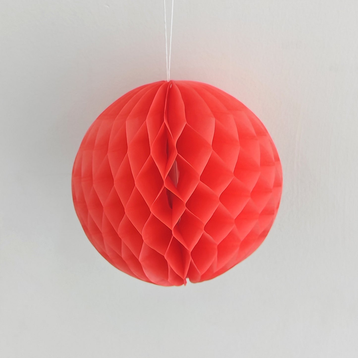Honeycomb Paper Lantern 15cm - Coral Red (2 Pieces)