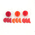 Mini Honeycomb Paper Lantern 5CM -Red Orange (12 Pieces)