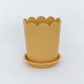 Petal Edge Plastic Planter - Orange